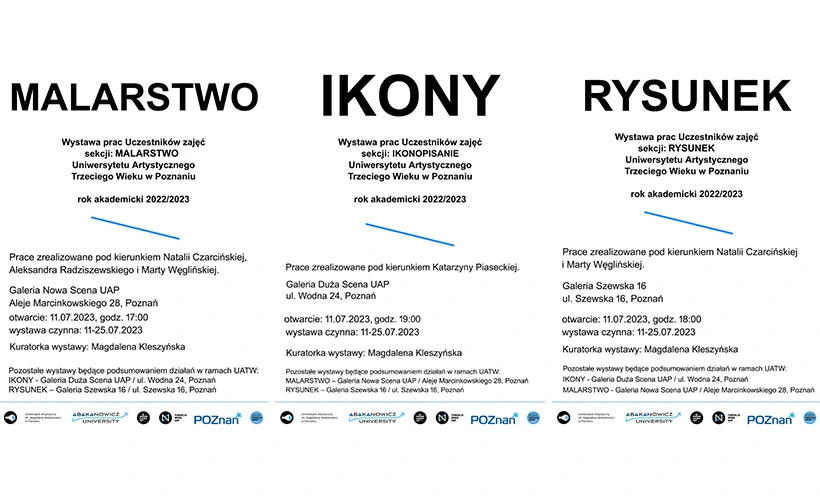 plakat Wystawy prac uczestników i uczestniczek UATW 2023